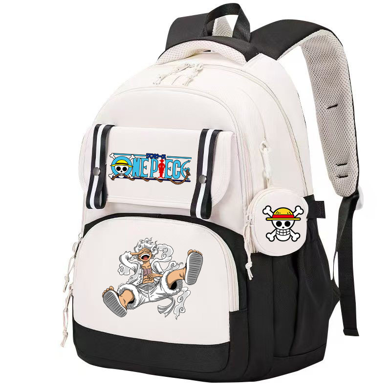 Travel Accessories As Gifts - 애니메이션 원피스 디자인의 대형 백팩, 학생용,