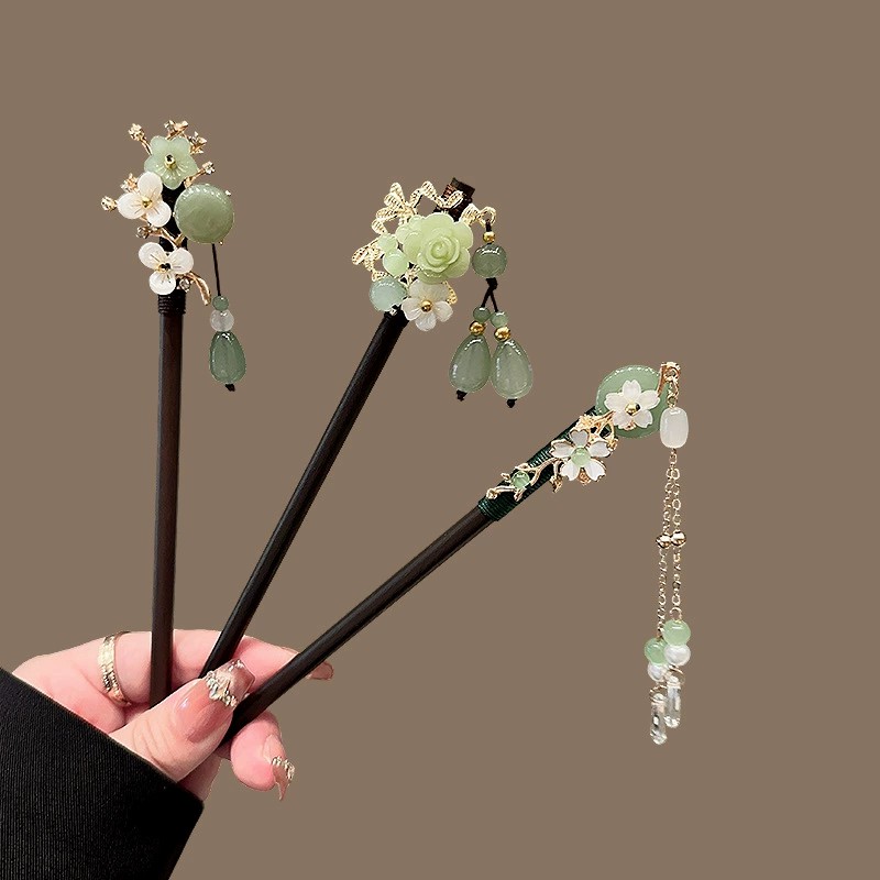Travel Accessories Jewelry - 앤티크 나무 머리핀 여성용 우아한 헤어