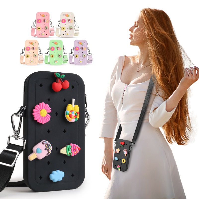 Travel Accessories Organizer Bag - 다기능 휴대용 실리콘 크로스백 방수 지퍼