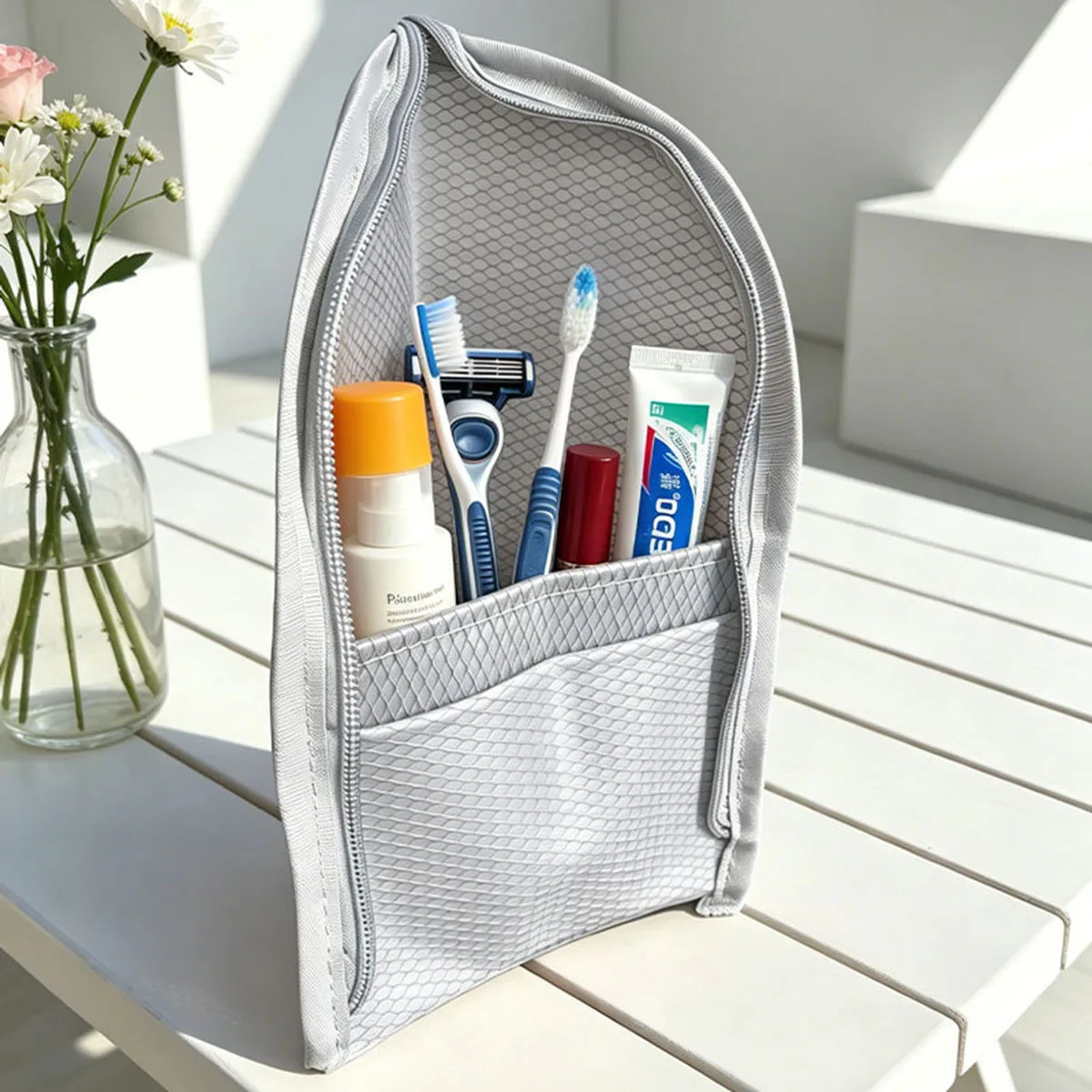 여행용 스탠딩 메쉬 세면도구 가방 - 통기성, 속건성, - Travel Accessories Organizer Bag 리뷰 및 가격