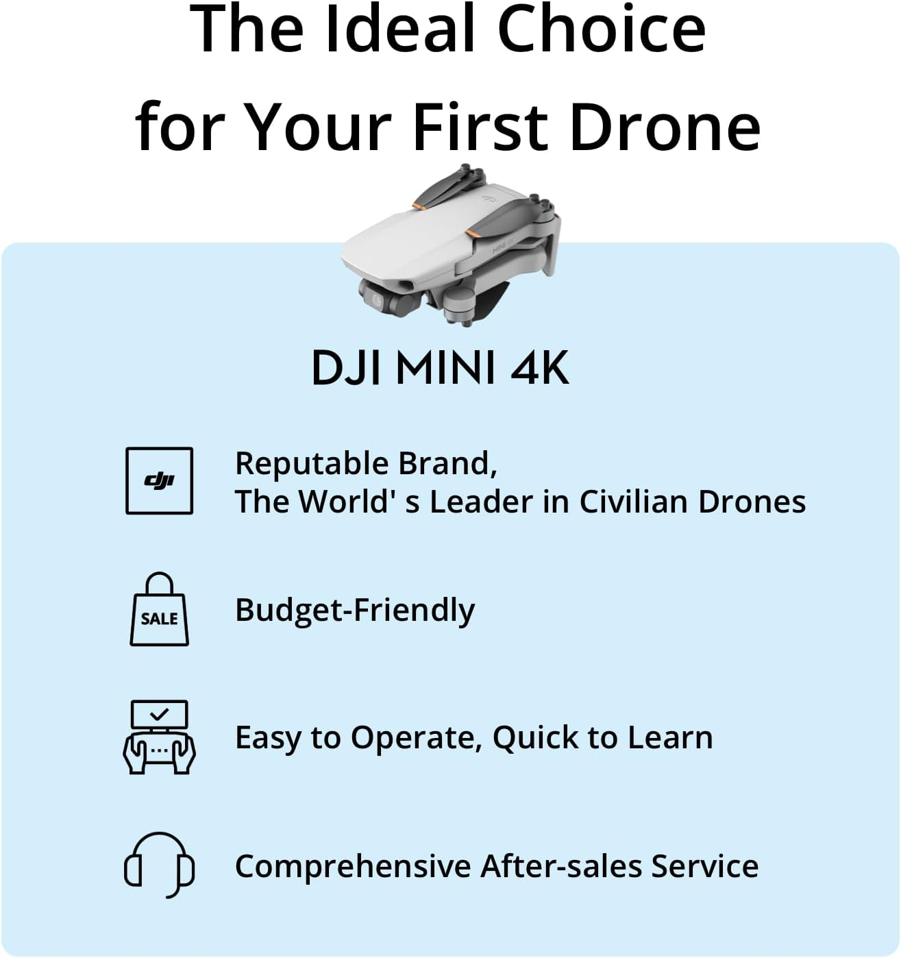 DJI Mini 4K 드론 (선택 사양 액세서리 포함) - Travel Accessories Long Flight 리뷰 및 가격