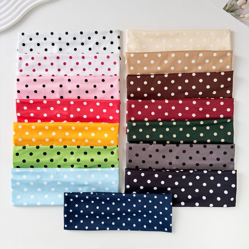 2개 세트 폴카 도트 탄성 헤어밴드 부드러운 원단 땀  - Travel Accessories Aesthetic 리뷰 및 가격