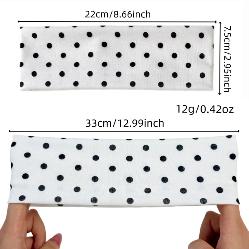 2개 세트 폴카 도트 탄성 헤어밴드 부드러운 원단 땀  - Travel Accessories Aesthetic 리뷰 및 가격