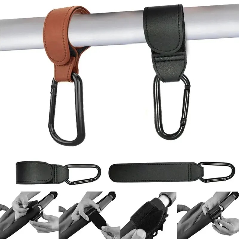 2개 가죽 카트 걸이 아기 유모차 걸이 PU 조절 가능 - Travel Accessories Baby 리뷰 및 가격