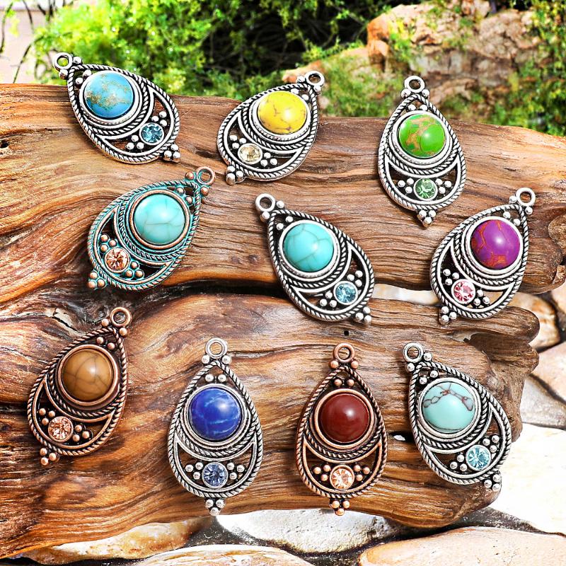 민족풍 빈티지 보헤미안 스톤 세팅 쥬얼리 참 장식 저자 - Travel Accessories Jewelry 리뷰 및 가격