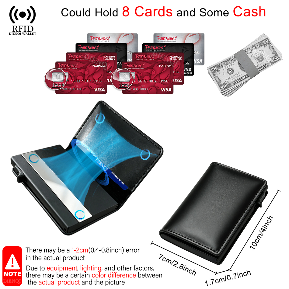 RFID 기능이 있는 고급 남성용 카드 지갑, 비즈니스 - Travel Accessories Wallet 리뷰 및 가격