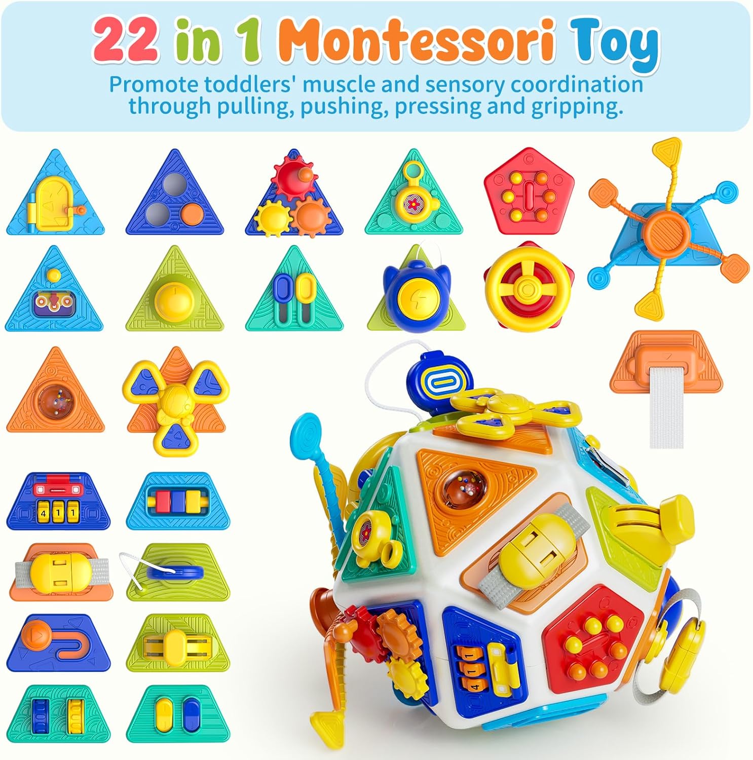 22가지 활동이 있는 아기 놀이 큐브 장난감, 몬테소리 - Travel Accessories Baby 리뷰 및 가격