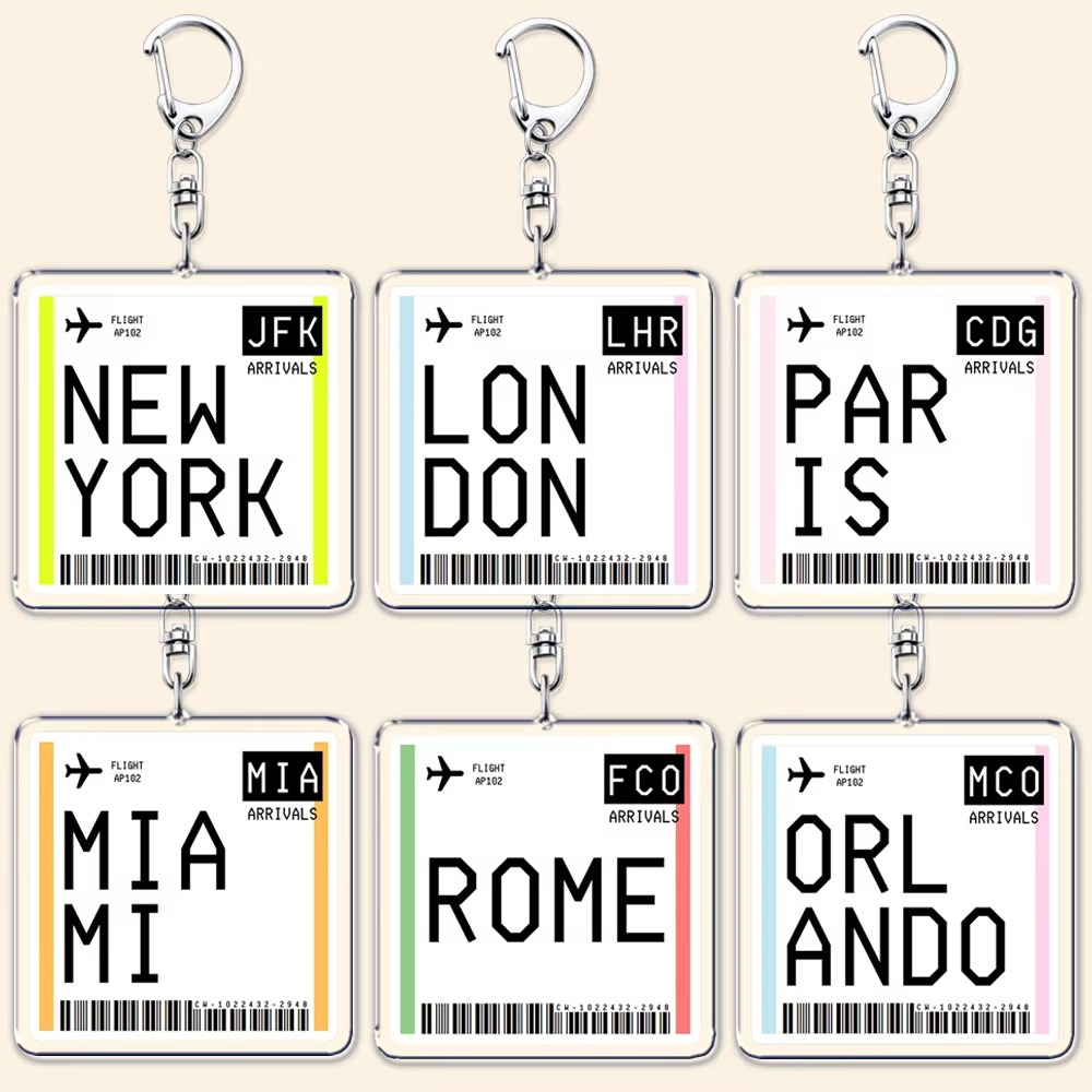 여행용 비행기 티켓, 탑승권, 열쇠고리, 런던, 파리, - Travel Accessories Jewelry 리뷰 및 가격