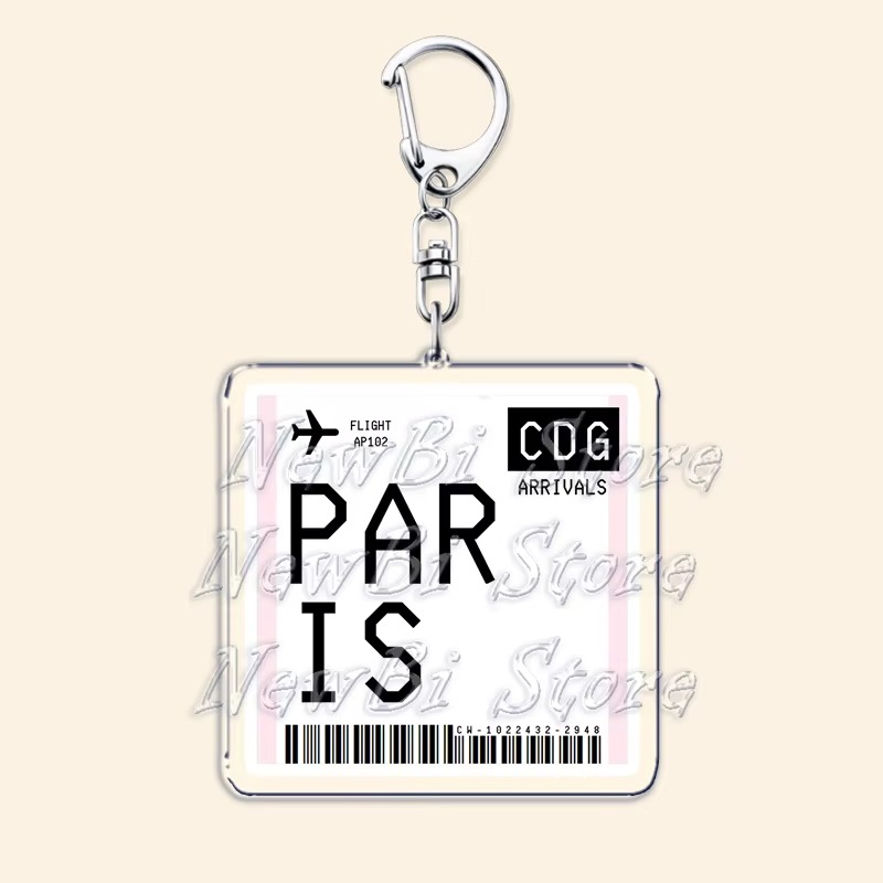 여행용 비행기 티켓, 탑승권, 열쇠고리, 런던, 파리, - Travel Accessories Jewelry 리뷰 및 가격